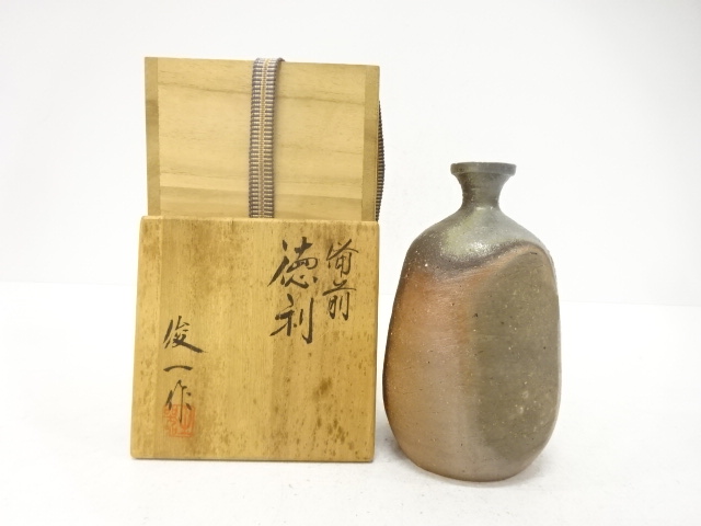 備前焼　土器俊一造　徳利